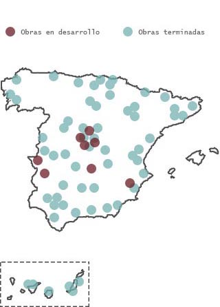Loacalización geográfica de los proyectos realizados